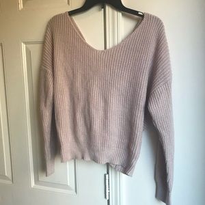 Pink twist back sweater